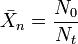 \bar{X}_n=\frac{N_0}{N_t}